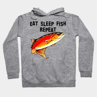 Eat Sleep Fish Repeat Yellowstone Cutthroat Trout Fishing Rocky Mountains Fisherman Love Jackie Carpenter Gift Best Seller Hoodie